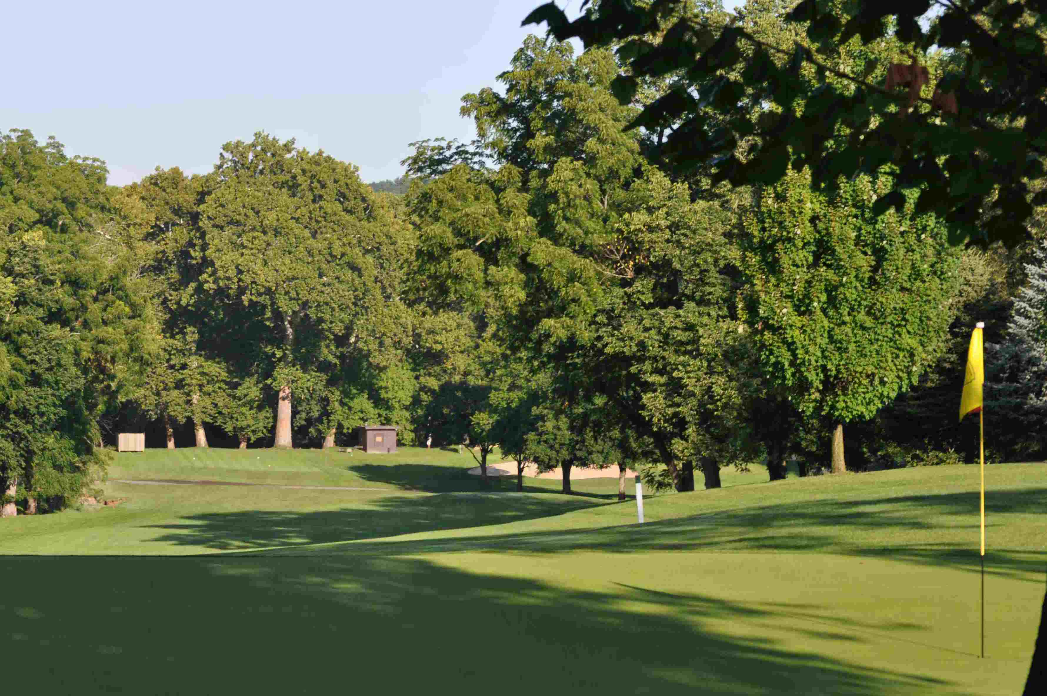 York Golf Club — 9th hole from green back to tee